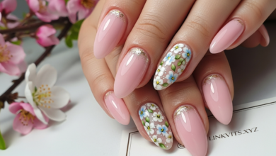 classy spring nail idea