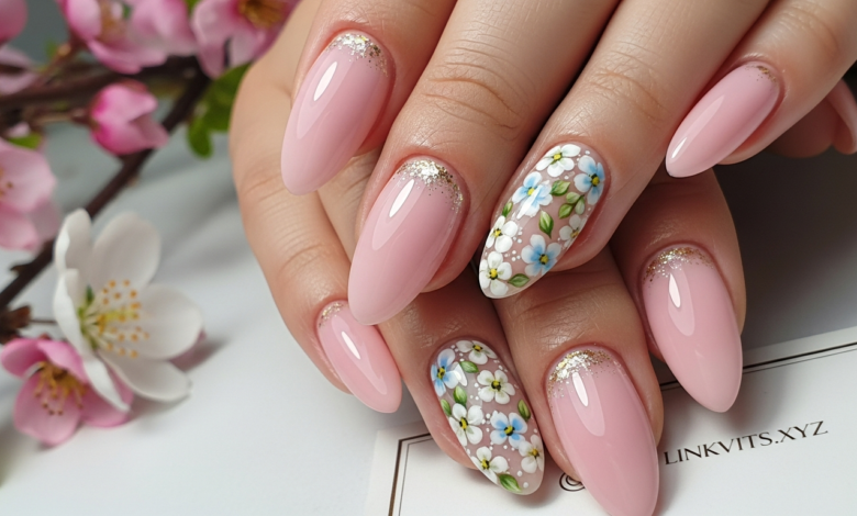 classy spring nail idea