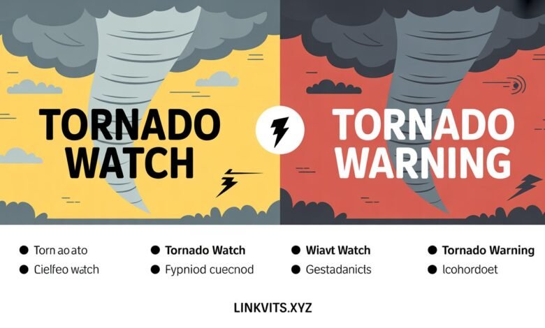 Difference Between Tornado Watch and Warning